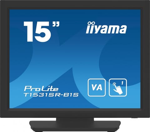 ⁨Monitor 15 cali T1531SR-B1S VA,RESISTIVE,HDMI,DP,VGA,IP54,2x1W⁩ w sklepie Wasserman.eu