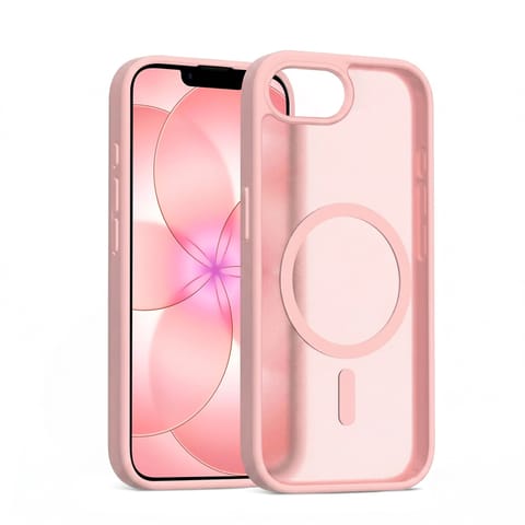 ⁨Crong Hybrid Matte Magnetic - Etui MagSafe iPhone 17e / 16e (różowy)⁩ w sklepie Wasserman.eu