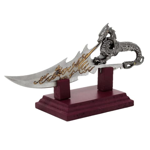 ⁨Sztylet dekoracyjny smok na podstawie 34 cm - fantasy - stal nierdzewna – SW-185⁩ w sklepie Wasserman.eu