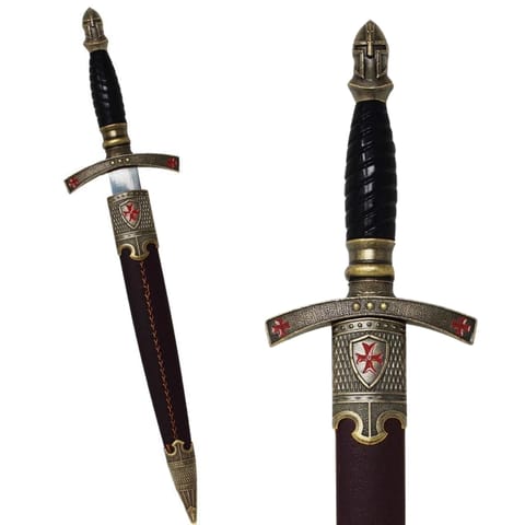 ⁨Sztylet Templariuszy w Pochwie Dekoracyjny – Replika – Stal Szlachetna – SW-203⁩ w sklepie Wasserman.eu