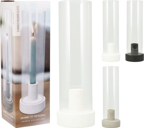 ⁨ŚWIECZNIK 9X9X29CM 3 KOLORY⁩ w sklepie Wasserman.eu