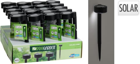 ⁨Lampa solarna słupek z polipropylenu 6x31 cm⁩ w sklepie Wasserman.eu