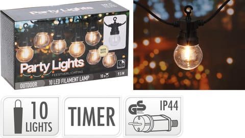 ⁨Łańcuch świetlny tarasowy z ABS 5 m 10 żarówek⁩ w sklepie Wasserman.eu