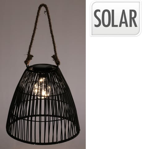 ⁨Latarenka solarna z polipropylenu i metalu 24x24x23 cm⁩ w sklepie Wasserman.eu