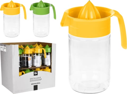 ⁨Wyciskarka do cytrusów ze szkła i plastiku 10x19 cm 600 ml 2 kolory do wyboru⁩ w sklepie Wasserman.eu