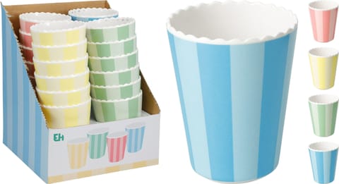 ⁨Finezyjny kubek z melaminy 10 cm 4 kolory do wyboru⁩ w sklepie Wasserman.eu