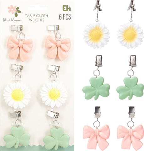 ⁨Komplet obciążników do obrusów z polistonu 6 szt. 3 wzory do wyboru⁩ w sklepie Wasserman.eu