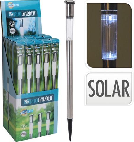 ⁨LAMPA SOLARNA ZE STALI NIERDZEWNEJ 70CMZIMNA BIEL⁩ w sklepie Wasserman.eu