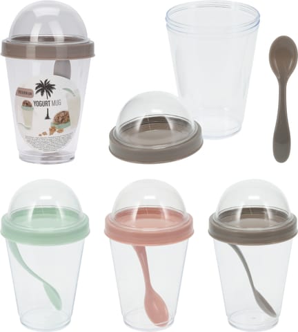 ⁨Kubek na jogurt z polistyrenu 9x14,5 cm350 ml 3 kolory do wyboru⁩ w sklepie Wasserman.eu