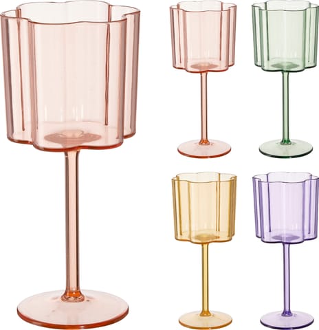 ⁨Kieliszek do wina z tworzywa 300ml 4 kolory⁩ w sklepie Wasserman.eu