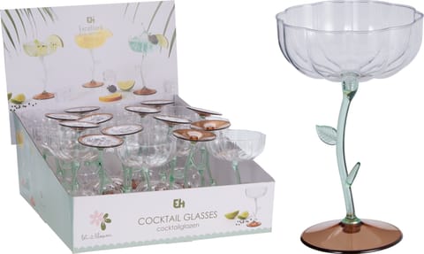 ⁨KIELISZEK Z TWORZYWA DO KOKTAJLI 16CM 2WZORY⁩ w sklepie Wasserman.eu