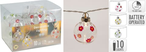 ⁨Łańcuch świetlny 10 LED z polipropylenu30 cm⁩ w sklepie Wasserman.eu