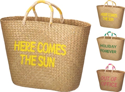 ⁨Torba plażowa letni koszyk z trawy morskiej 58x34 cm 3 kolory do wyboru⁩ w sklepie Wasserman.eu