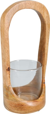 ⁨Świecznik na tealighty z drewna mango 11,5x25 cm⁩ w sklepie Wasserman.eu