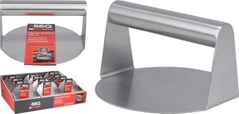 ⁨Praska do burgerów ze stali nierdzewnej13,7x7,5 cm⁩ w sklepie Wasserman.eu