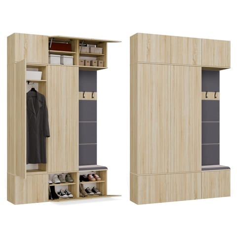 ⁨Garderoba HAGA III/2Sz1W DĄB SONOMA 2x Szafa + Wieszak⁩ w sklepie Wasserman.eu