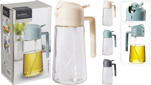 ⁨DOZOWNIK DO OLIWY 450ML ZE SZKŁA 18CM⁩ w sklepie Wasserman.eu