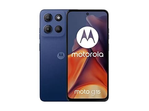 ⁨Smartphone MOTOROLA Moto G15  128 GB Granatowy TKOMOTSZA0493⁩ w sklepie Wasserman.eu