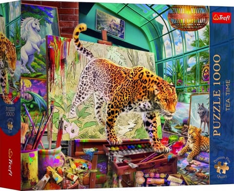 ⁨Puzzle 1000 Lamparty w pracowni malarskiej TREFL⁩ w sklepie Wasserman.eu