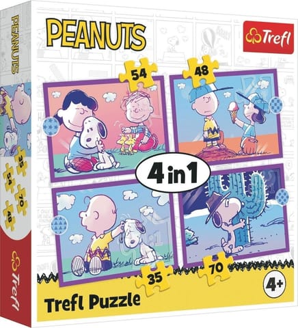 ⁨Puzzle 4w1 Peanuts Snoopy TREFL⁩ w sklepie Wasserman.eu