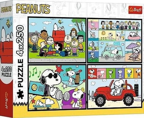 ⁨Puzzle 4w1 Snoopy Fistaszkowe przygody TREFL⁩ w sklepie Wasserman.eu