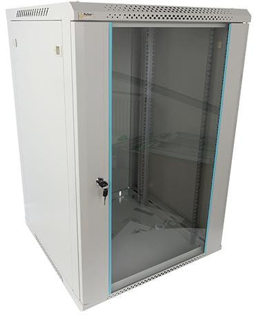 ⁨Szafa RACK Pulsar 18U / 19” wisząca do złożenia 600x600 szara⁩ w sklepie Wasserman.eu