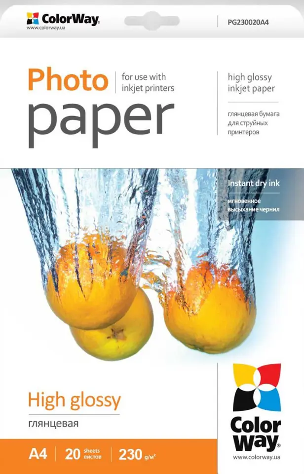 ColorWay Photo Paper 20 pc. PG230020A4 Glossy, A4, 230 g/m² w sklepie Wasserman.eu