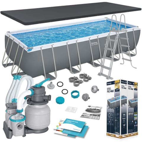 ⁨Basen ogrodowy stelażowy 640 x 274 x 132 cm 11w1 Bestway 5612B⁩ w sklepie Wasserman.eu