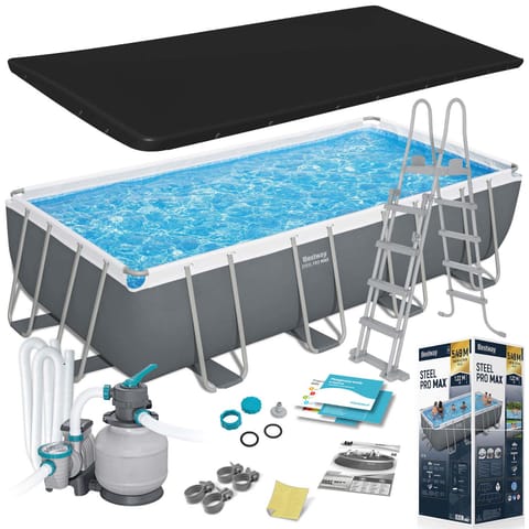 ⁨Basen stelażowy ogrodowy 549 x 274 x 122 cm 12w1 Bestway 56466N⁩ w sklepie Wasserman.eu
