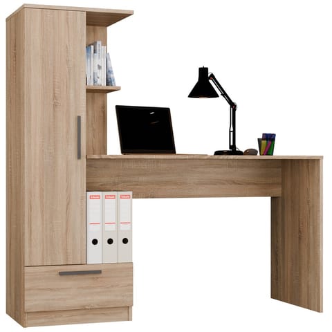 ⁨Zestaw Biurko + Regał COSMO DĄB SONOMA⁩ w sklepie Wasserman.eu