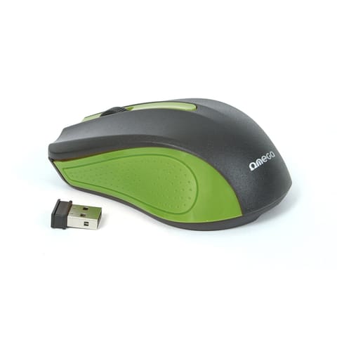 ⁨OMEGA MYSZ BEZPRZEWODOWA MOUSE WIRELESS 1000DPI GREEN [41793]⁩ w sklepie Wasserman.eu