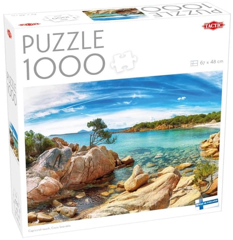 ⁨Puzzle 1000 Capriccioli beach, Costa Smeralda⁩ w sklepie Wasserman.eu
