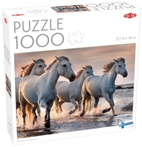 ⁨Puzzle 1000 White horses on the beach⁩ w sklepie Wasserman.eu