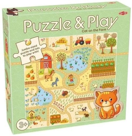 ⁨Puzzle z grą: Kot na farmie⁩ w sklepie Wasserman.eu