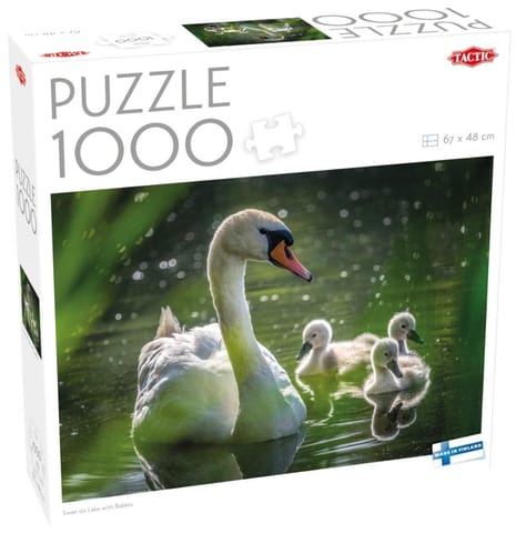 ⁨Puzzle 1000 Łabędź na jeziorze z dziećmi⁩ w sklepie Wasserman.eu