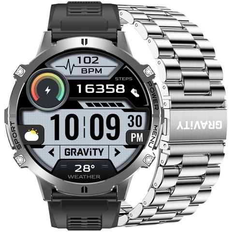 ⁨SMARTWATCH MĘSKI GRAVITY GT42-3 - AMOLED, DODATKOWA BRANSOLETA (sg056c)⁩ w sklepie Wasserman.eu