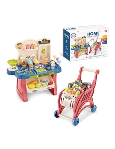 ⁨WOOPIE Sklep Supermarket Wózek na Zakupy Lody Słodycze + 40 Akc.⁩ w sklepie Wasserman.eu