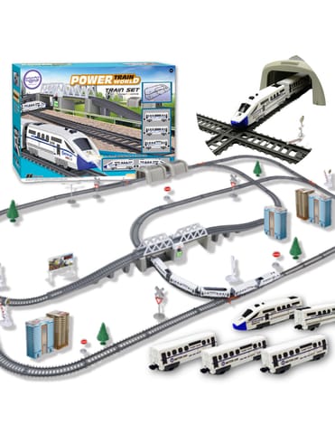 ⁨WOOPIE Kolejka Elektryczna Ogromny 914 cm Tor Most Tunel 86 el.⁩ w sklepie Wasserman.eu