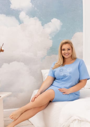 ⁨KOSZULA REGINA 2004 NIEBIESKI XXL-4XL (kolor niebieski, rozmiar XXL)⁩ w sklepie Wasserman.eu