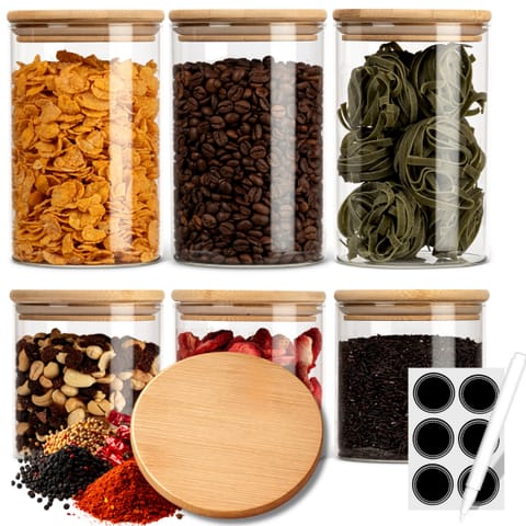 ⁨Szklane pojemniki do przechowywania żywności okrągłe 6x Classbach C-VD 4029⁩ w sklepie Wasserman.eu