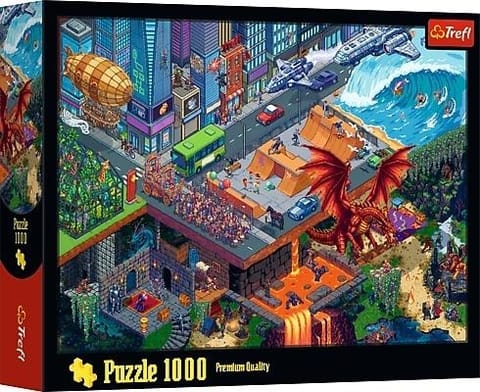 ⁨Puzzle 1000 Miasto Pixel TREFL⁩ w sklepie Wasserman.eu