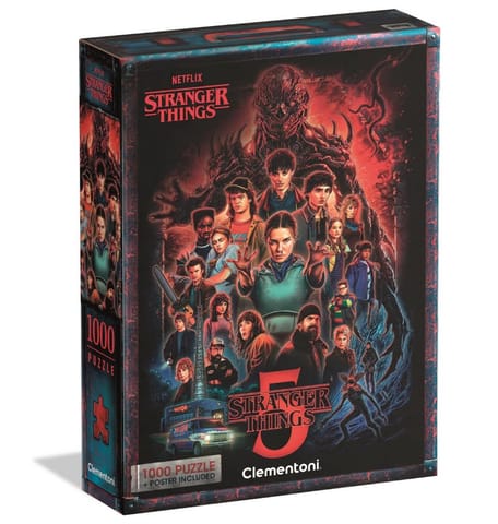 ⁨Puzzle 1000 NETFLIX STRANGER THINGS 5 Plakat Clementoni 37096⁩ w sklepie Wasserman.eu