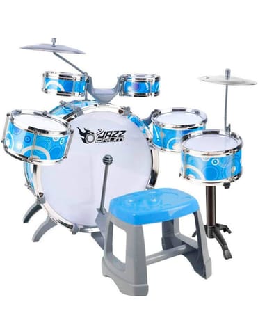 ⁨WOOPIE Perkusja Edukacyjna dla Dzieci 6 Bębnów 2 Talerze + Taboret⁩ w sklepie Wasserman.eu