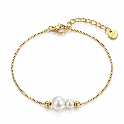 ⁨Bransoletka na rękę stal chirurgiczna pozłacana 14k złotem, BST1765⁩ w sklepie Wasserman.eu