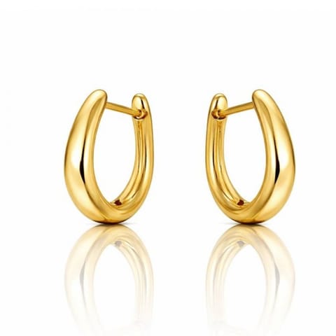 ⁨Kolczyki ze stali szlachetnej pozłacane 14k złotem, KST3635⁩ w sklepie Wasserman.eu