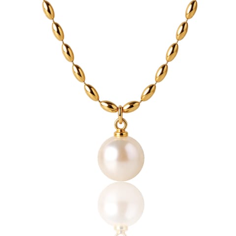 ⁨Naszyjnik stal szlachetna pozłacana 14k złotem, NST2279⁩ w sklepie Wasserman.eu