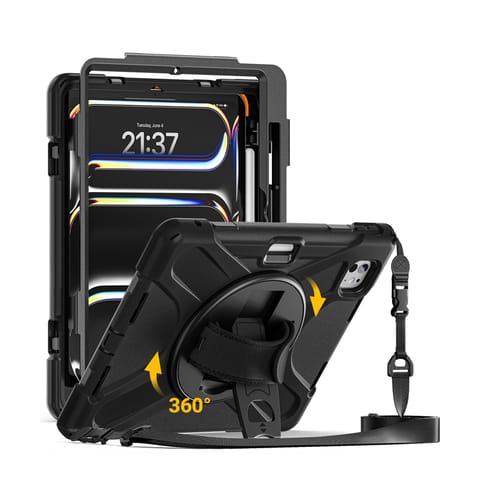Crong Defender Plus – Pancerne etui iPad Pro 11" M5 (2025) / M4 (2024) (czarny) w sklepie Wasserman.eu