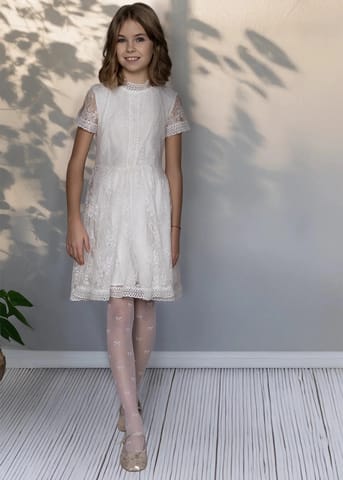 ⁨RAJSTOPY KNITTEX ANGELINA (kolor bianco, rozmiar 134-140)⁩ w sklepie Wasserman.eu