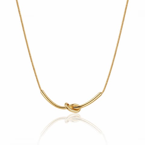 ⁨Naszyjnik stal szlachetna pozłacana 14k złotem, NST2275⁩ w sklepie Wasserman.eu