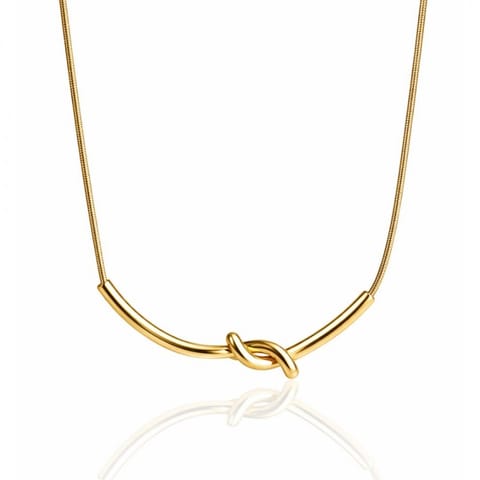 ⁨Naszyjnik stal szlachetna pozłacana 14k złotem, NST2275⁩ w sklepie Wasserman.eu